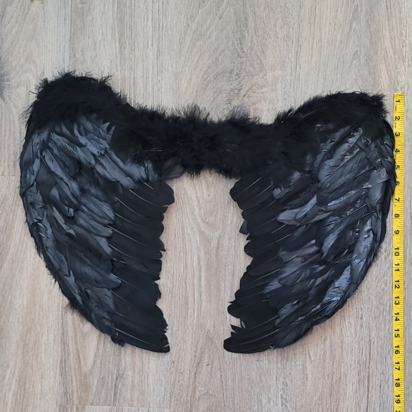 NWOT Angel Wings and Halo for Kids, Adults Angel Costume Feather Black - Picture 3 of 6